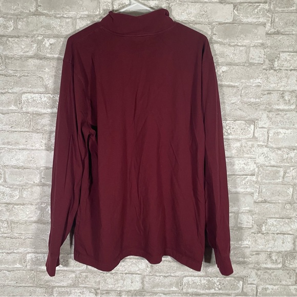 L.L bean Burgundy Long Sleeve Turtleneck men’s size large outdoor classic - Picture 3 of 6